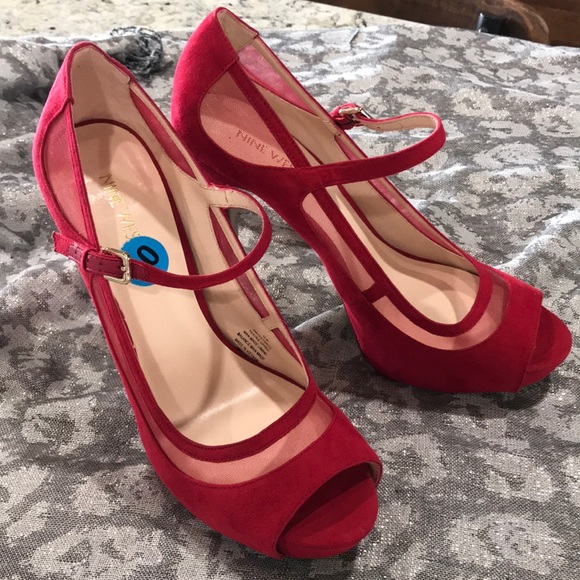 Nine West Shoes - Last chance Nine West Suede Like Heels Sz 10